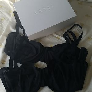 Two CUUP Black Balconette Bras Size 32H
